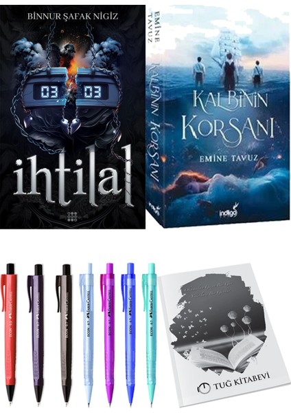 Kalbinin Korsanı ve Dokuz Yayınları Ihtilal 2 Zede Binnur Şafak Nigiz 2li Set + Hediyeli