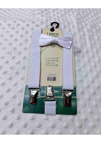 sun Tekstilden Çocuklar Için Papyonlu Pantolon Askısı