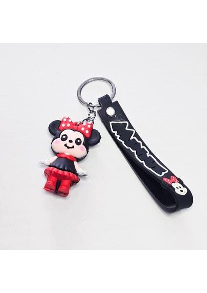 Silikon Anahtarlık 3D Anahtarlık Karikatür Figür Minnie Anahtarlık Aksessuar