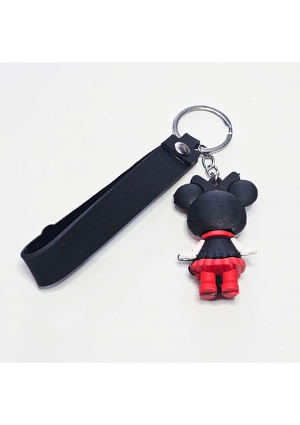 Silikon Anahtarlık 3D Anahtarlık Karikatür Figür Minnie Anahtarlık Aksessuar modelleri