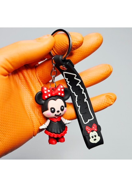 Silikon Anahtarlık 3D Anahtarlık Karikatür Figür Minnie Anahtarlık Aksessuar fırsatları