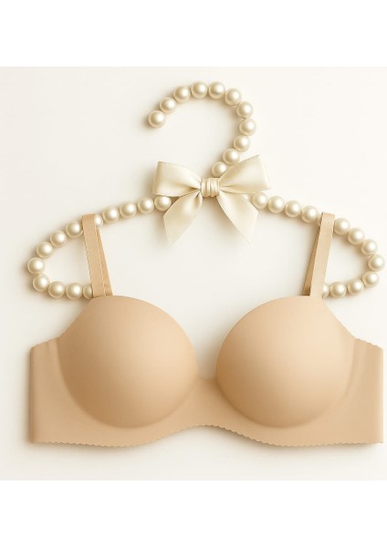 Lazer Kesim Destekli B Cup Sütyen Ten