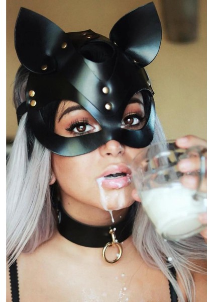 Aria's Closet Kedi Kulak Maske ve Tasma Ikili Set