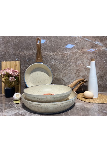 Granit 3 Parça Tava Set-Krem fiyatları