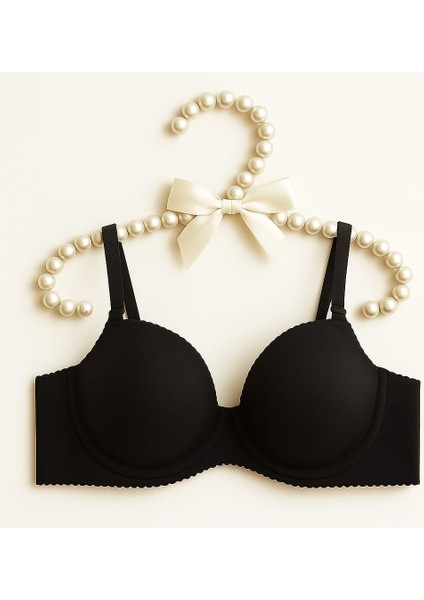 Lazer Kesim Destekli B Cup Sütyen Siyah