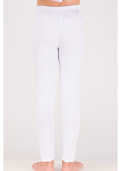 Kız Çocuk Beyaz Tayt Karakter Baskılı B40 indirimleri