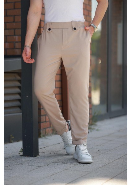Bej Regular Fit Erkek Pantolon E6574