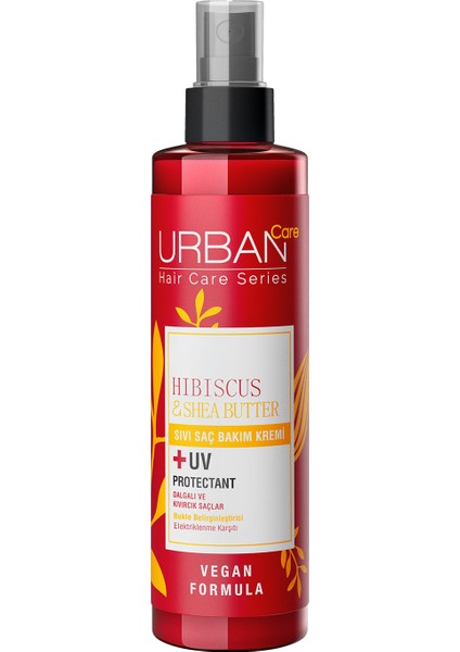 Hibiscus&Shea Butter Kıvırcık ve Dalgalı Saçlara Özel Sıvı Saç Bakım Kremi Vegan 200 ML x 2