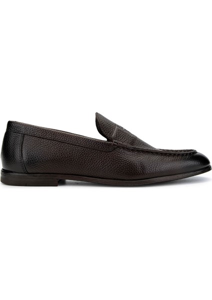 Erkek Hakiki Deri Kahverengi Loafer Ayakkabı 987 188K Erk Ayk Y25 Kahve