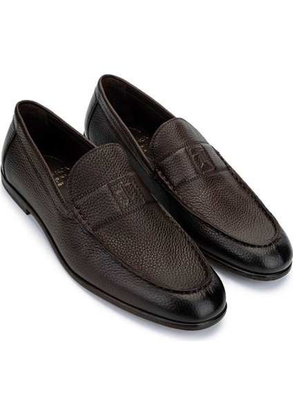 Erkek Hakiki Deri Kahverengi Loafer Ayakkabı 987 188K Erk Ayk Y25 Kahve fiyatları