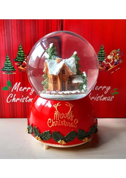 Değişen Işıklı Müzikli 12CM Wireless Noel Merry Christmas Kar Küre 1 Adet