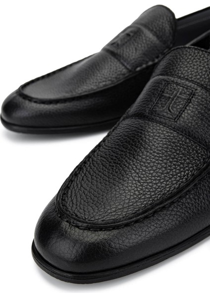 Erkek Hakiki Deri Siyah Loafer Ayakkabı 987 188K Erk Ayk Y25 Sıyah Mat fırsatları