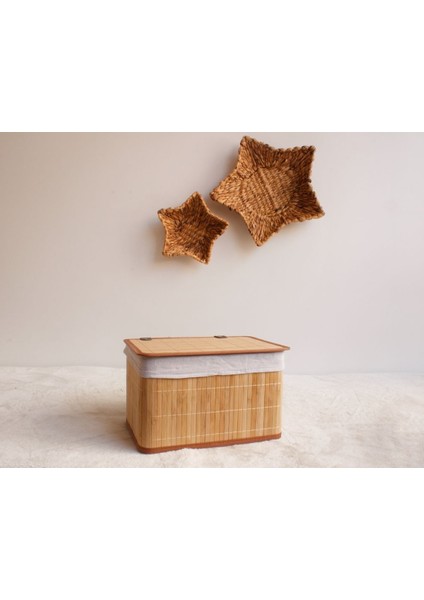 Bambu Çok Amaçlı Kapaklı Sandık/sepet