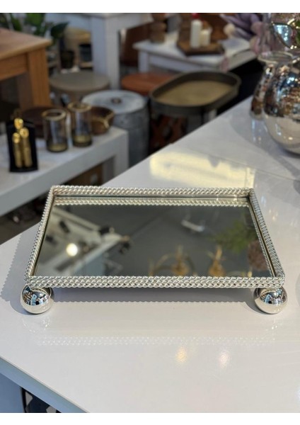 Gümüş Top Ayaklı 4 Parça Dikdörtgen Jardinyer Set fiyatları