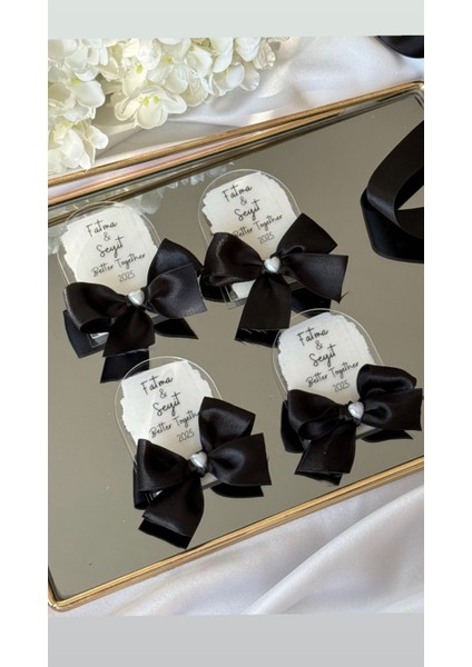 Siyah Kurdeleli Pleksi Hediyelik 20 Adet fiyatları