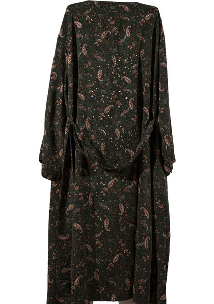 Özel Tasarım Pamuk Viskon Uzun Kimono