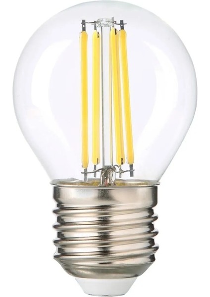 G45 Şeffaf Cam E27 Mini LED Ampul - 3000 Kelvin Beyaz Cam Sarı Işık