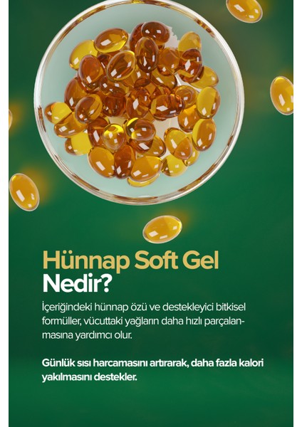 Hünnap Bitkisel Karışım Yağlar İçeren Takviye Edici Soft Jel Kapsül
