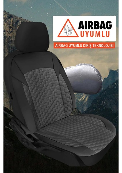 Opel Mokka 1.4 (140 Hp) Turbo Ecotec Start/stop 2016 Uyumlu Oto Koltuk Kılıfı Füme