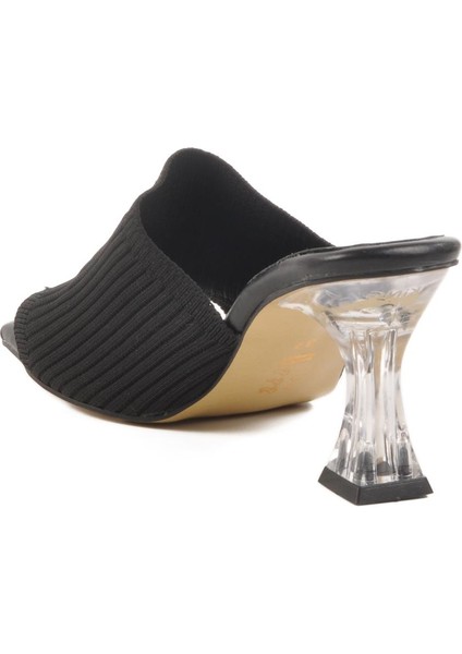 Siyah Şeffaf Topuklu Kadın Terlik T-401 Z fırsatları