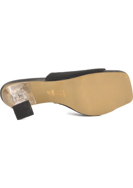 Siyah Şeffaf Topuklu Kadın Terlik T-401 Z indirimleri