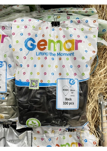 Parti Doğum Günü Organizasyon Balon - 28 Cm. - Ivory - Siyah - 100 Adet