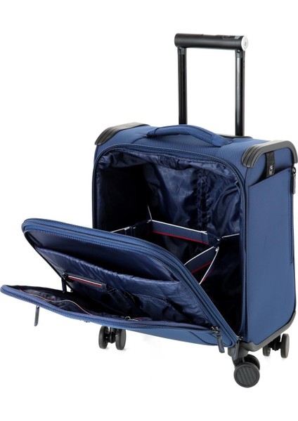 GM21002 Kabin Boy Valiz 4 Tekerlekli Kumaş Valiz 20\" Lacivert El Bagajı