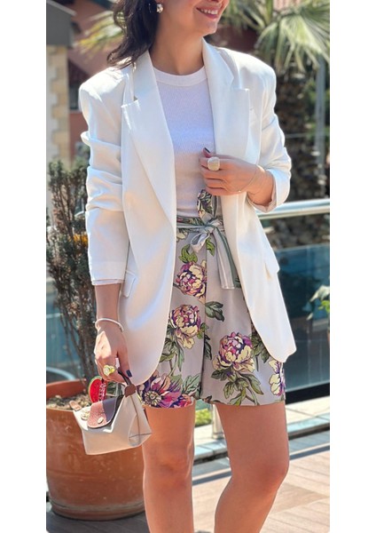 Kadın Beyaz Blazer Ceket modelleri