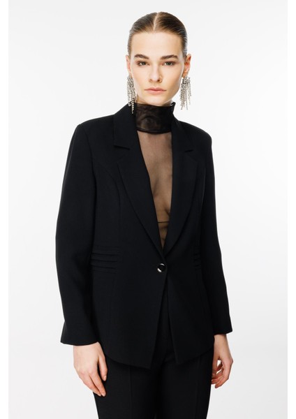 7543 Modailgi Kuptan Nervür Detaylı Yarım Astarlı Tek Düğme Ceket modelleri