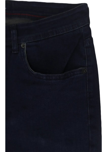 Fistan Store Erkek Lacivert Yüksek Bel Geniş Kesim Boru Paça Büyük Beden Jean Pantolon modelleri