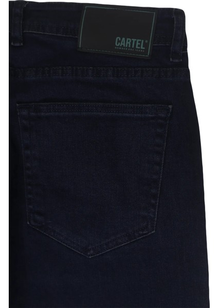 Fistan Store Erkek Lacivert Yüksek Bel Geniş Kesim Boru Paça Büyük Beden Jean Pantolon indirimleri