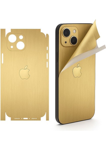 Xiaomi Mi 13 Için Uyumlu 360 Full Arka ve Yan Kaplama Koruma Sticker -Aynalı Gold