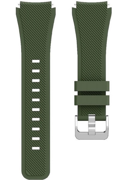 Qcy Watch Gt, Gtc, Gts, Gt2, Gs2, ile Uyumlu Kordon Tırtık Desenli Tokalı Silikon Kayış