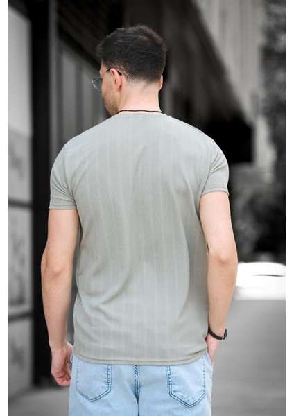 Expect Slim Fit Likralı Bisiklet Yaka Baskılı Erkek Tshirt indirimleri
