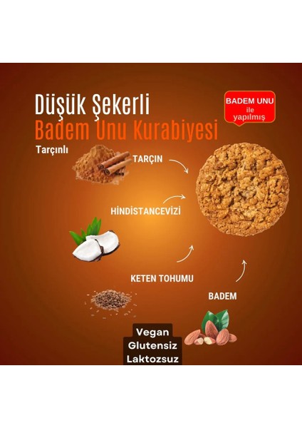 Zero Sugar & Low Sugar & Proteinli Badem Unu Kurabiyesi 3lü Set