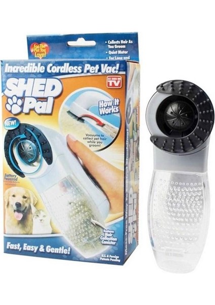 Shed Pal Kedi Köpek Vakumlu Tüy Toplama Tarağı - Tüy Toplama Traş Makinesi