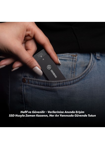 DK01 USB-A/Type-C 1000/900Mb/s 2TB 22x42 M.2 NVMe Taşınabilir Harici SSD
