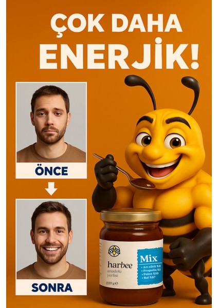 Har-Bee Mix | Bal - Propolis - Arı Sütü - Polen Karışımı