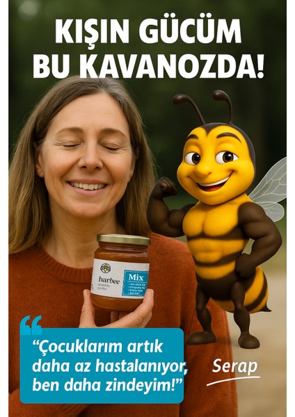 Har-Bee Mix | Bal - Propolis - Arı Sütü - Polen Karışımı