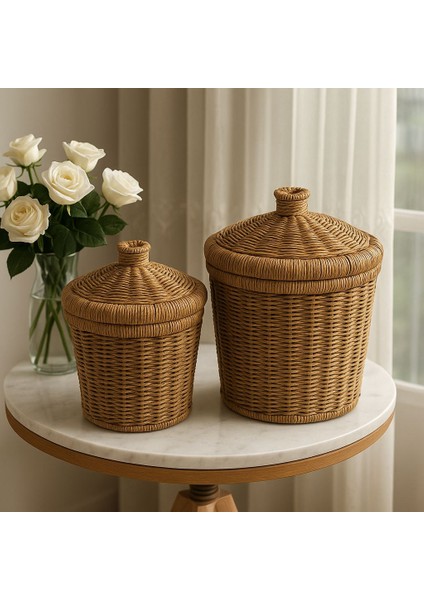 RATTAN 2'Lİ PATATES SOĞAN SEPETİ