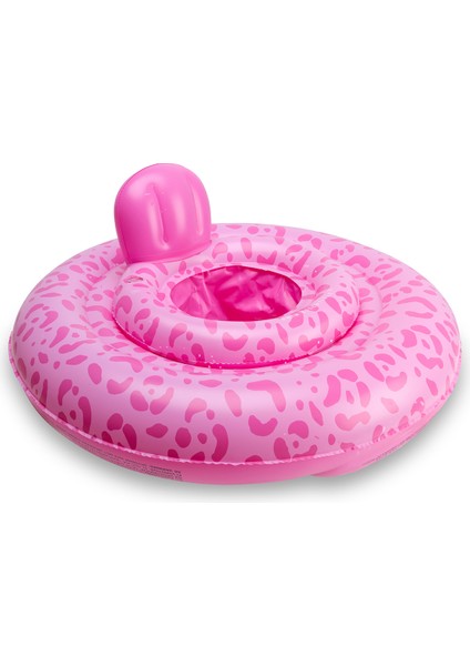 Leopard Pink Bebek Sırt Destekli Yüzme Simidi 0-1 Yaş