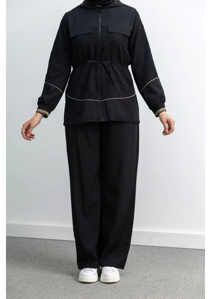 5042 Ceketli Pant. Takım - Siyah
