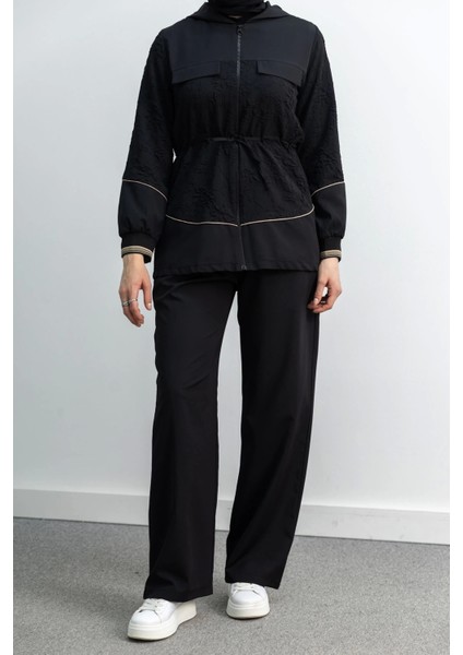 5042 Ceketli Pant. Takım - Siyah