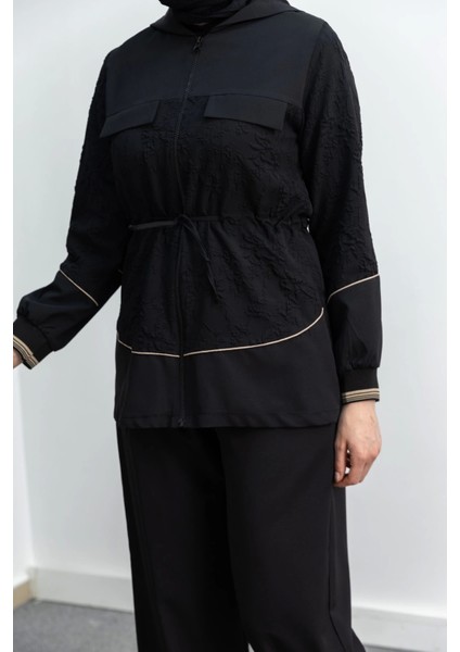 5042 Ceketli Pant. Takım - Siyah