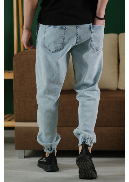 Zessi Paçası ve Beli Lastikli Slim Fit Likralı Kot Jogger Pantolon indirimleri