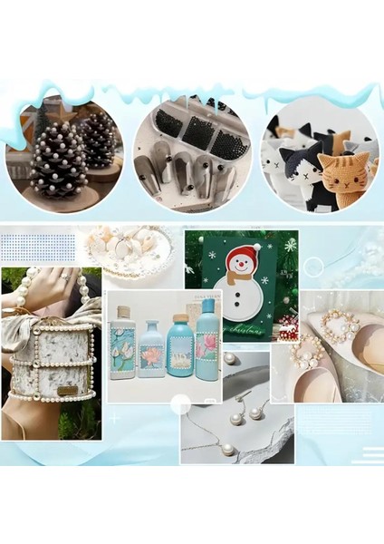 Siyah ve Krem Dev Inci Set Bileklik Kolye Takı Yapım Malzemeleri modelleri