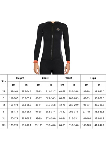 Kadınlar 3mm Neopren Uzun Kollu Wetsuit En Sıcak Ön Fermuar Wetsuits Gömlek Sörf Yüzme Şnorkel Kayak (Yurt Dışından) fiyatları