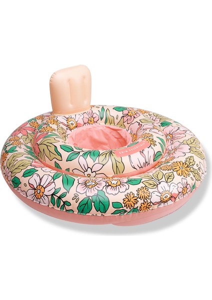 Pink Blossom Pink Bebek Sırt Destekli Yüzme Simidi 0-1 Yaş
