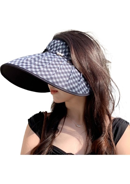 Yeni Yaz Şapkası Büyük Kenarlı Güneş Şapkası Moda Çok Yönlü Gösteri Yüzü Küçük Güneş Kremi Balıkçı Şapkası (Yurt Dışından)