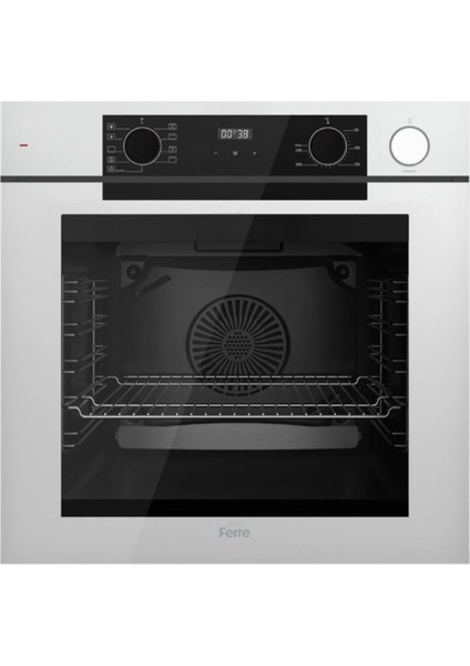 Artline Fryart & Steamart QEP64CB Beyaz Cam Ankastre Fırın